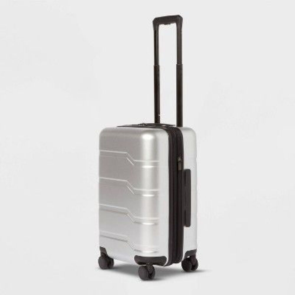 Carry On Hardside Suitcase - Open Story Silver